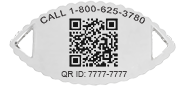 QR Code Figaro Classic Medical ID Bracelet Sterling Silver, Silver, pemblem image number 0